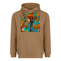 Toasted Coconut Western Girl Hair Clasp And Sunflower With Leopard And Glitter Seamles Heavyweight Hoodie - BundleAndBundleShop