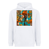 White Western Girl Hair Clasp And Sunflower With Leopard And Glitter Seamles Heavyweight Hoodie - BundleAndBundleShop