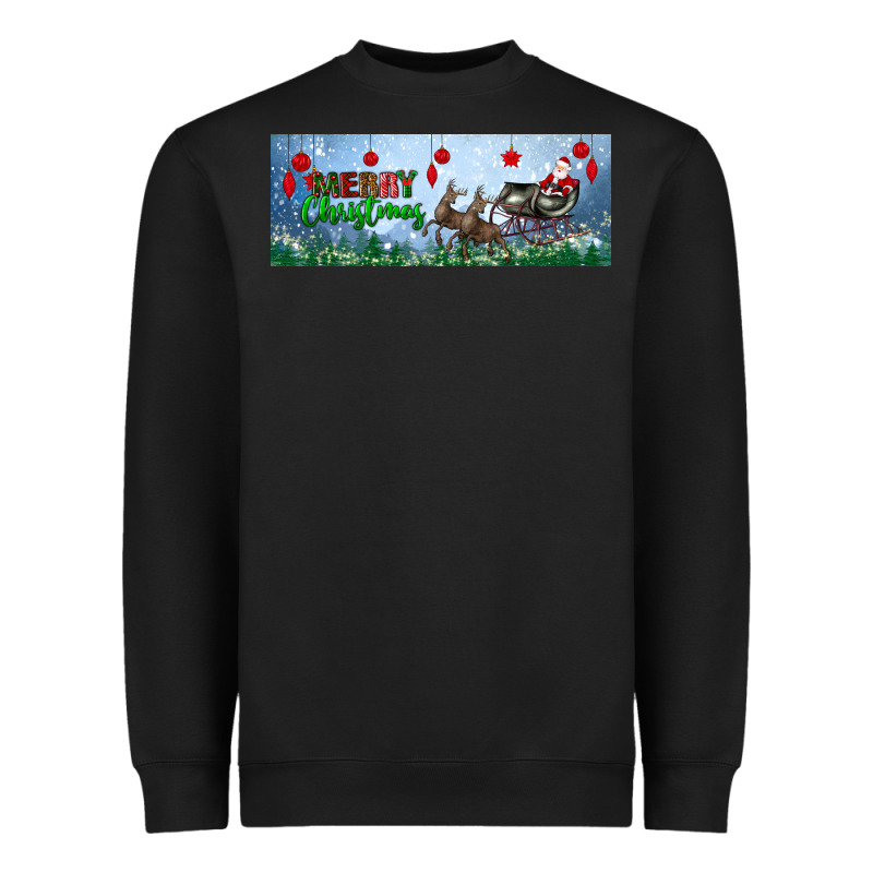 Merry Christmas With Santa Sleigh Heavyweight Sweatshirt by BundleAndBundleShop | Teevron