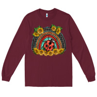 Burgundy ladybuy  rainbow Long Sleeve Tee - BarkalooDesign