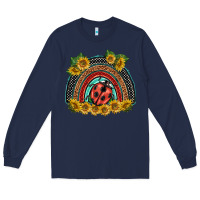 Navy ladybuy  rainbow Long Sleeve Tee - BarkalooDesign