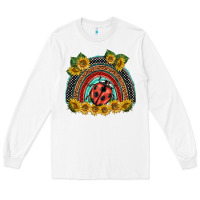 White ladybuy  rainbow Long Sleeve Tee - BarkalooDesign