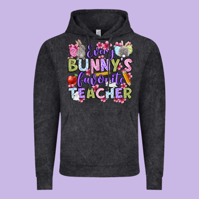 Easter Day Every Bunny's Favorite Teacher Vintage Hoodie Designed By Oliviacreatesart