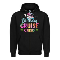 Black birthday cruise crew Zipper Hoodie - MaliasSmallBusiness