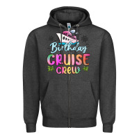 Charcoal Heather birthday cruise crew Zipper Hoodie - MaliasSmallBusiness