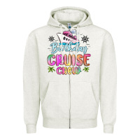 Oatmeal Heather birthday cruise crew Zipper Hoodie - MaliasSmallBusiness