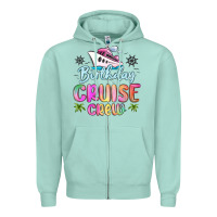 Seafoam birthday cruise crew Zipper Hoodie - MaliasSmallBusiness