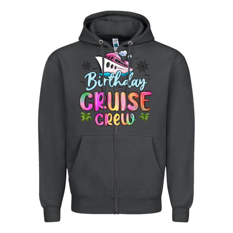 Birthday Cruise Crew Zipper Hoodie by MaliasSmallBusiness | Teevron
