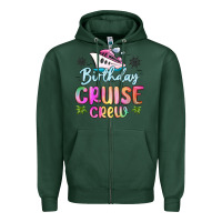 Sports Green birthday cruise crew Zipper Hoodie - MaliasSmallBusiness