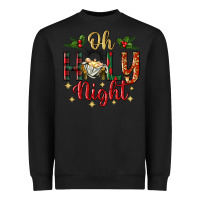 Black oh holy night Heavyweight Sweatshirt - BundleAndBundleShop