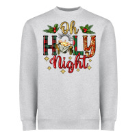 Heather Grey oh holy night Heavyweight Sweatshirt - BundleAndBundleShop