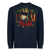 Navy oh holy night Heavyweight Sweatshirt - BundleAndBundleShop