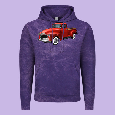 Western Red Truck Right 34 View Vintage Hoodie Designed By Fadigitalartstudio