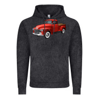 Vintage Black western red truck right 34 view Vintage Hoodie - FaDigitalArtStudio