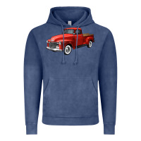Vintage Denim western red truck right 34 view Vintage Hoodie - FaDigitalArtStudio