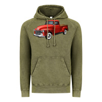 Vintage Olive western red truck right 34 view Vintage Hoodie - FaDigitalArtStudio