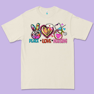Peace Love Nursing Premium Tee Designed By Zillion Design Studio