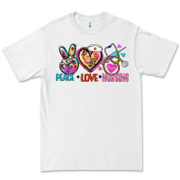 White peace love nursing Premium Tee - Zillion Design Studio