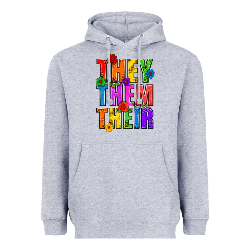 They Them Their Pride Lgbtq Heavyweight Hoodie by BundleAndBundleShop | Teevron