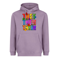 Lavender They Them Their Pride LGBTQ Heavyweight Hoodie - BundleAndBundleShop