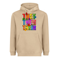 Mushroom They Them Their Pride LGBTQ Heavyweight Hoodie - BundleAndBundleShop