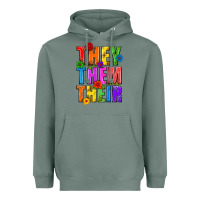 Sage They Them Their Pride LGBTQ Heavyweight Hoodie - BundleAndBundleShop