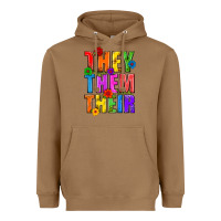 Toasted Coconut They Them Their Pride LGBTQ Heavyweight Hoodie - BundleAndBundleShop