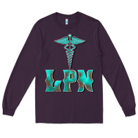 Plum licensed practical nurse medical symbol Long Sleeve Tee - BarkalooDesign
