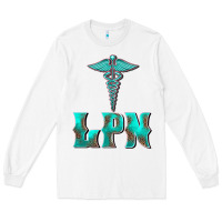 White licensed practical nurse medical symbol Long Sleeve Tee - BarkalooDesign