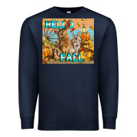 Navy Hello Fall Premium Sweatshirt - LillyAllenDesigns