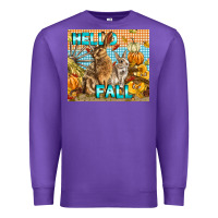Purple Hello Fall Premium Sweatshirt - LillyAllenDesigns
