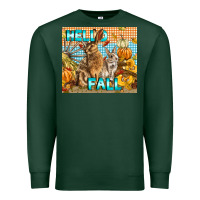 Sports Green Hello Fall Premium Sweatshirt - LillyAllenDesigns
