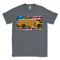 Charcoal Heather school bus camouflage american flag license plate Classic Tee - Artiststas