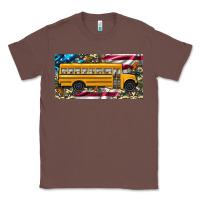 Chestnut school bus camouflage american flag license plate Classic Tee - Artiststas