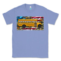 Colony Blue school bus camouflage american flag license plate Classic Tee - Artiststas