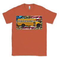 Copper school bus camouflage american flag license plate Classic Tee - Artiststas