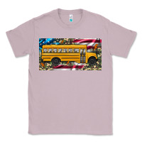 Lilac school bus camouflage american flag license plate Classic Tee - Artiststas