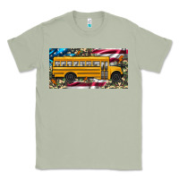 Matcha school bus camouflage american flag license plate Classic Tee - Artiststas
