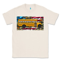 Natural school bus camouflage american flag license plate Classic Tee - Artiststas