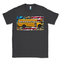 Smoke school bus camouflage american flag license plate Classic Tee - Artiststas