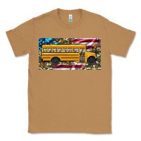 Toasted Coconut school bus camouflage american flag license plate Classic Tee - Artiststas