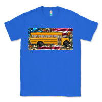 True Royal school bus camouflage american flag license plate Classic Tee - Artiststas
