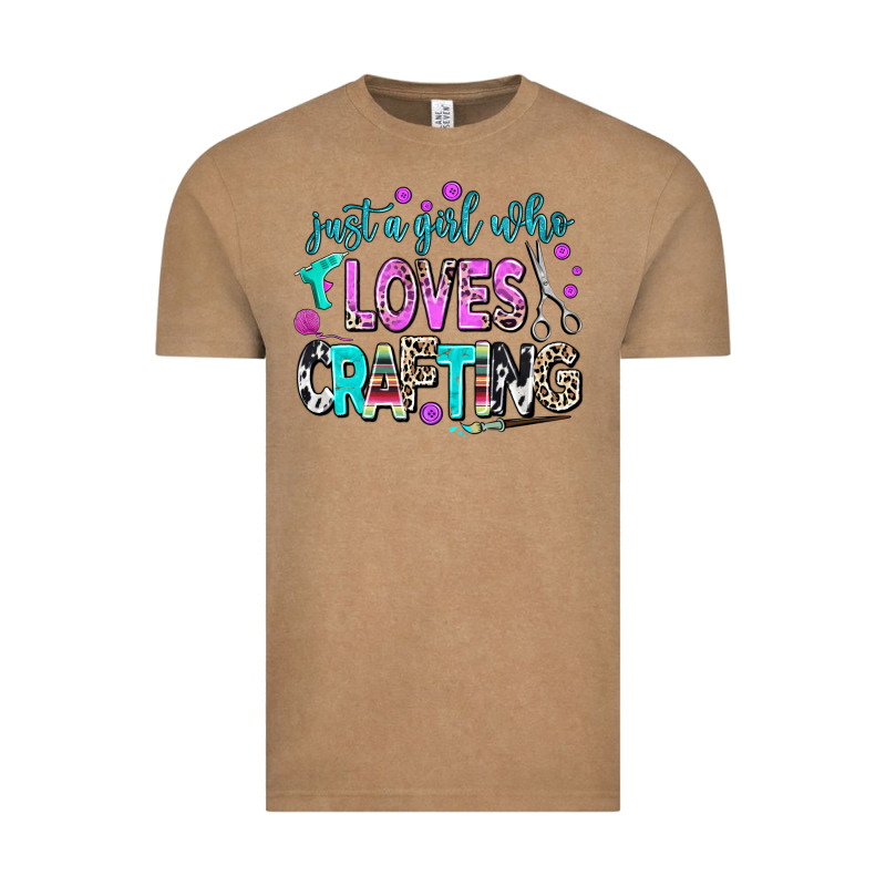 Just A Girl Who Loves Crafting Vintage Tee by AdoDesignShop | Teevron