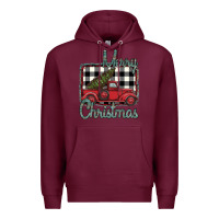 Burgundy Merry Christmas Truck Premium Hoodie - Bettercallsaul