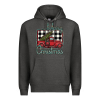 Charcoal Heather Merry Christmas Truck Premium Hoodie - Bettercallsaul
