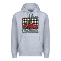Heather Grey Merry Christmas Truck Premium Hoodie - Bettercallsaul