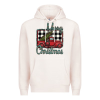Pale Pink Merry Christmas Truck Premium Hoodie - Bettercallsaul