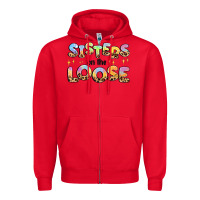 Red sisters on the loose Zipper Hoodie - MaliasSmallBusiness