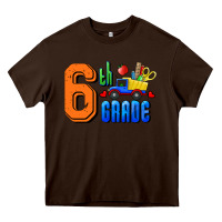 Chocolate Brown Sixth Grade Heavy Core Tee - RanaPortraitStore
