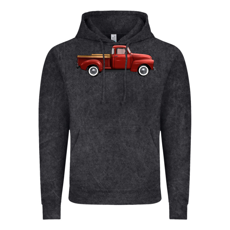 Western Red Truck Right Side View Vintage Hoodie by FaDigitalArtStudio | Teevron